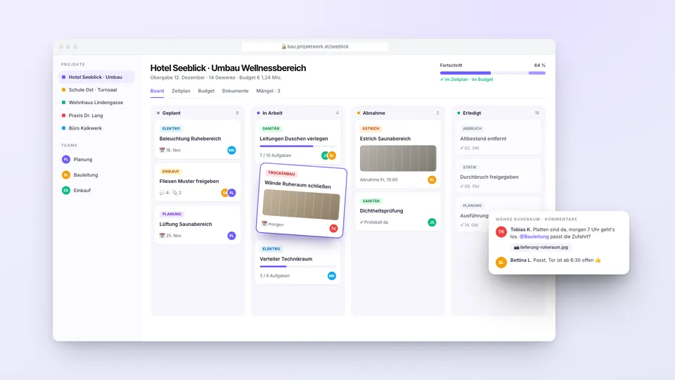 Web-App · Projektsteuerung